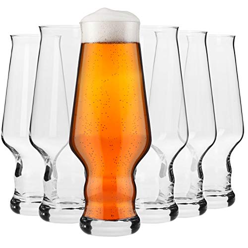 LSA bar bicchiere birra artigianale in vetro 550 ml set di 2. trasparente 